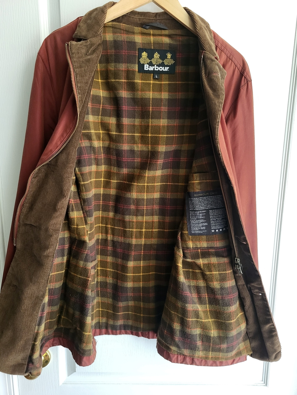 RARE Barbour Lutz Wax Jacket In Rust - Picture 5 of 12